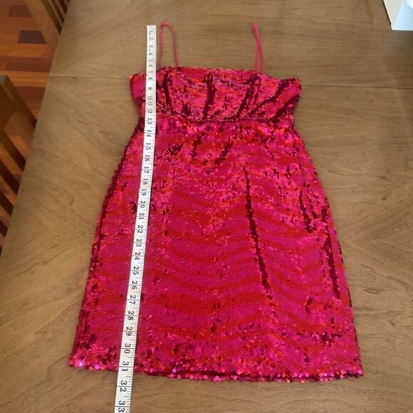 Zara Pink & Red Horizontal Striped Sequin Mini Dress Size XS - Picture 15 of 16